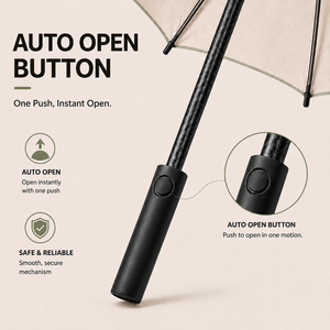 Carbon Fiber Frame Long Korean Ultra-Light Luxury Rain Customised High Quality Modern Premium Branded Straight Golf Umbrella - Product Image 4