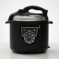 Cuisinière électrique multifonctionnelle mécanique puissante de 6 L, 1000 W, en acier inoxydable, avec cuve intérieure en aluminium antiadhésive, affichage LED