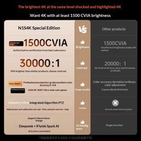 Jmgo N1 Serie Dreifach-Laser 4K UHD Beamer 3000-3500 Lumen 360° Drehbar Auto-Fokus 5G WiFi 6 Android Taschenformat Mini-Projektor