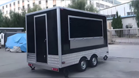 2024 nouvelle personnalisation entièrement équipé camion de restauration rapide remorque de bar mobile chariot de crème glacée café camion de remorque de nourriture