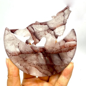 אבני חן טבעיות זאב אש קוורץ גילוף קריסטל מלאכת יד זאב ילל מתנה לקישוט הבית - Product Image 4