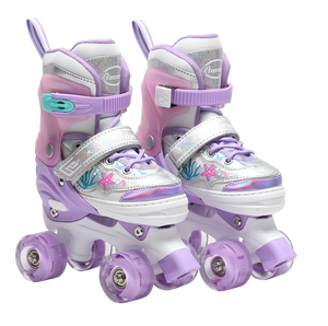 I pattini a rotelle in linea lampeggianti per bambini di nuovo Design supportano le scarpe ispessite della pista di pattinaggio sportivo all'aperto - Product Image 1