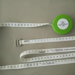 Fita métrica para porcos, gado e ovelhas, 2.5mm, usada para medir peso de animais, fita métrica macia