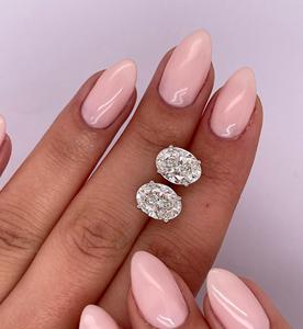 Premium Diamond <b>Stud</b> <b>Earrings</b> for Women 925 Sterling <b>Silver</b> Brilliant Luxury Elegant Fine Jewelry Birthday Anniversary Gift - Product Image 3