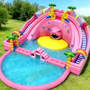 Tobogán Acuático <span class=keywords><strong>Inflable</strong></span> con Piscina, Toboganes Inflables para Parque Acuático, Tobogán Acuático, <span class=keywords><strong>Castillo</strong></span> <span class=keywords><strong>Inflable</strong></span> para Niños y Adultos - Product Image 1