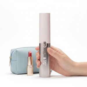Nouveau Lisseur de Cheveux Portable Sans Fil <span class=keywords><strong>Rechargeable</strong></span> par USB 2-en-1 : Peigne Lissant et Fer à Boucler Compact avec Affichage Numérique pour Coiffure - Product Image 1
