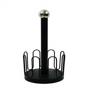 ที่วางม้วนกระดาษในครัวแบบตั้งโต๊ะพร้อมฐานไม้ทรงกลม ชั้นเดียว สำหรับวางกระถางต้นไม้ ที่ใส่กระดาษเช็ดมือ ดีไซน์แบบชุดอาหาร - Product Image 1