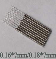 Aiguilles d'acupuncture jetables stériles pour le visage, 0.16x7mm, 0.18x7mm, 500 pièces