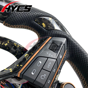 Volante Deportivo Personalizado de Fibra de Carbono Forjado con LED e Indicador de RPM para Seat <span class=keywords><strong>Cupra</strong></span> Tavascan Terramar Formentor VZ Leon Ibiza Ateca Arona - Product Image 5