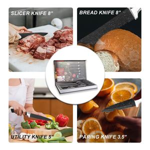 Professional 6pcs <b>Sharp</b> Chef <b>Knife</b> <b>Set</b> Stainless Steel Cutting Tool Multifunctional Fruit Paring Kitchen <b>Knives</b> with Gift Box - Product Image 5