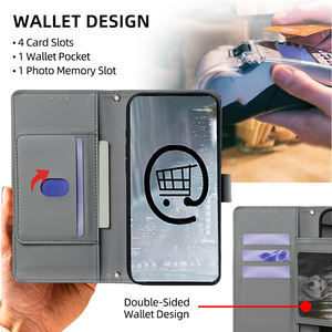 เคสโทรศัพท์มือถือแบบกระเป๋าหลายช่อง ดีไซน์ใหม่ ป้องกันการกระแทก ผลิตจากวัสดุ PU+TPU สำหรับ Google Motorola, Vivo และ Oppo - Product Image 3