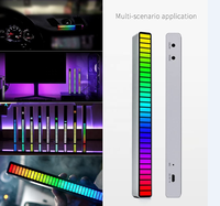 Lampe LED pour pare-brise de voiture Égaliseur sonore EL Neon Light Music Rhythm Flash Lamp RGB Rhythm Light Bar