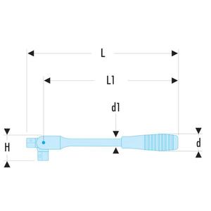 FACOM - J.140A Barre articulée 3/8 ''-EAN 3148516618115 ACCESSOIRES CLÉ À DOUILLE 3/8" - Product Image 2