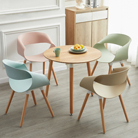 Table à manger minimaliste moderne pour 2 à 4 personnes avec plateau en MDF et pieds en bois, idéale pour une petite cuisine/salle à manger, utilisation extérieure