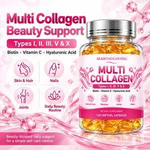 Capsules de collagène multi-types I-X pour la santé de la peau, des cheveux, des articulations et des ongles, complément alimentaire en gros OEM - Product Image 2