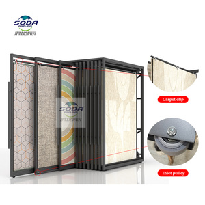 Trượt thảm thảm hiển thị giá sàn đứng vải hiển thị đứng cho cửa hàng bán lẻ quảng cáo trượt showroom hệ thống hiển thị - Product Image 4