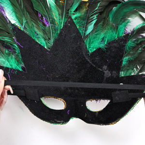 หน้ากากขนไก่สามสีสำหรับงานขายส่ง ชุดแต่งกายสำหรับงานเต้นรำ งานปาร์ตี้ งานรื่นเริง งานรับปริญญา วันวาเลนไทน์ วันคริสต์มาส การออกแบบเวที - Product Image 4