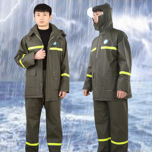 Conjunto de impermeable y pantalones de lluvia para adultos, traje de motocicleta impermeable y grueso de dos piezas, ropa de exterior para hombre - Product Image 1