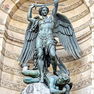 Encantadora escultura de Ángel de latón de fundición grande estatua de bronce de San <span class=keywords><strong>Mike</strong></span> el Arcángel - Product Image 4