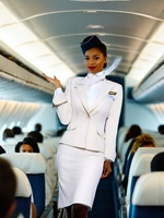 Uniformes de pilote d'hôtesse de l'air de haute qualité pour femmes professionnelles pour le travail des compagnies aériennes du Club de Salon de beauté de l'hôtel de réception