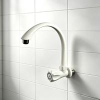 Robinet de cuisine mural monotrou à eau froide NES-CA9222, livraison mondiale, rotatif universel pour évier, balcon, bassin de lavage