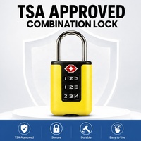 3 Digit Combination TSA Padlock Durable ABS Security Lock for Luggage Suitcase Travel Gym Locker Use