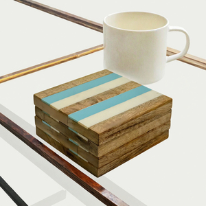 Sous-verres classiques faits à la main en bois naturel, diamètre 100 mm, durables, légers, antidérapants, écologiques, épaisseur 8 mm, pour la maison et le bureau - Product Image 3