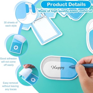 Phim Hoạt hình màu hồng chăm sóc y tế chủ đề tự dính dính trên nhãn dán sáng tạo tự làm cá Nhân Sổ tay làm từ giấy bền - Product Image 6