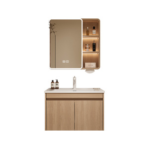 Honeycomb aluminum honeycomb bathroom cabinet with side cabinet washbasin washbasin integrated ceramic - Product Image 1