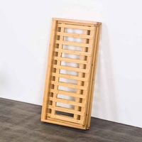 Supports et étagères de rangement pliables à 5 niveaux en bambou de style américain, réglables en hauteur, pour chaussures, vente en gros pour la maison
