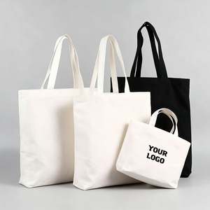 Regalos Promocionales, Bolsas de Compras Personalizadas con Logotipo Impreso, Bolsa de Lona de Gran Capacidad, Bolsa de Mano de Lona en Blanco - Product Image 1