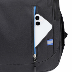 Men's Business <b>Backpack</b> 16-Inch Laptop Compartment Large Capacity For Commuting And Travel Solid Color With Shoulder <b>Straps</b> - Product Image 2