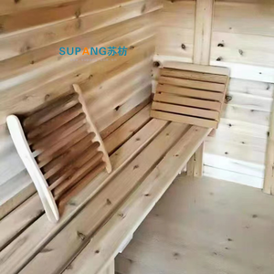 غرفة ساونا بالبخار حديثة 8 أشخاص خشب أرز أحمر كندي لخارج المنزل مع موقد ساونا جديد للتدفئة - Product Image 6