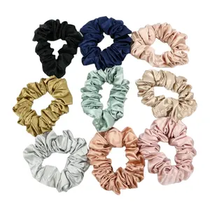 سعر المصنع قماش رخيص الشعر العلاقات مخصصة scrunchie ل للفتيات