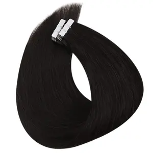wholesale Straight invisible tape in brazilian hair virgin remy tape ins hair extensions 100%human hair factory natural black