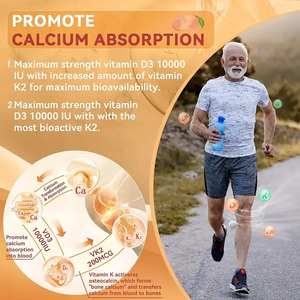 Gommes remplies de vitamine <span class=keywords><strong>D3</strong></span> <span class=keywords><strong>K2</strong></span> sans sucre avec complexe de vitamine B vitamine E zinc MCT huile soutien os dents force énergie immunitaire - Product Image 4