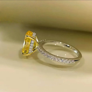 14k 18K phòng thí nghiệm tạo ra chiếc nhẫn tuyệt vời cắt hình bầu dục phòng thí nghiệm phát triển kim cương Solitaire Nhẫn đính hôn phòng thí nghiệm màu vàng tạo ra chiếc Nhẫn kim cương - Product Image 4