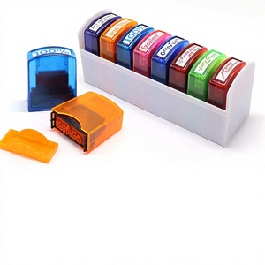 Juego <span class=keywords><strong>de</strong></span> 8 Sellos Personalizados para Maestros, Coloridos, Autoentintables, Motivacionales, para Clase, Hogar y Escuela - Product Image 1