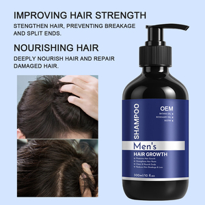 Champú Orgánico Oem para <span class=keywords><strong>Hombres</strong></span>, Cuidado Capilar Vegetariano, Champú Regenerador con <span class=keywords><strong>Biotina</strong></span>, Engrosador para la Reducción de la Caída del <span class=keywords><strong>Cabello</strong></span> y el Adelgazamiento del <span class=keywords><strong>Cabello</strong></span> - Product Image 5