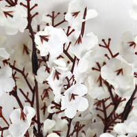 Bunga Gypsophila Buatan China 35cm, Buket Vas Dekorasi Rumah Modern Merah Putih untuk Pernikahan Natal Hari Ibu