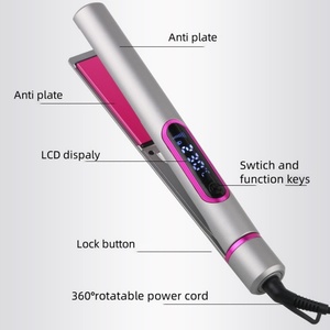Lisseur de cheveux électrique portable 2 en 1 avec plaque en aluminium flottante et contrôle de la température - Product Image 5