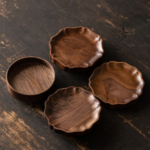 Bandeja de madera de nogal para tetera, tapete para tetera, base de arcilla púrpura termoaislante para tetera, soporte para preparación en seco, juego de té Kung Fu - Product Image 2