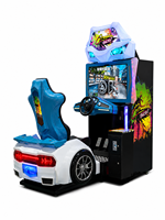 Machine de jeu d'arcade de course dynamique d'occasion, simulateur de conduite à monnayeur, machine de jeu vidéo commerciale en métal 110/220V