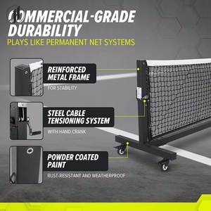 JH 22FT*36INCH Semi-permanentes Profi-<span class=keywords><strong>Pickleball</strong></span>-Netz im gleichen Stil, hochwertiges <span class=keywords><strong>Pickleball</strong></span>-Netz mit Rollen für erhöhte Nutzung und erhöhte Leistung - Product Image 1