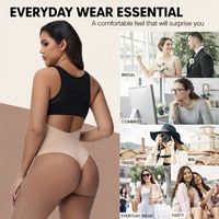 En gros Culotte gainante taille haute pour femme, dos bas, sans couture, effet ventre plat, string, body sculptant amincissant