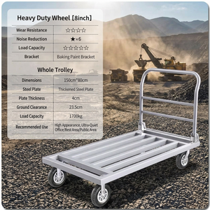 <span class=keywords><strong>Carro</strong></span> de Compras <span class=keywords><strong>Plegable</strong></span> Tipo Carretilla, Plataforma Plana, 17000 kg, Tubo Cuadrado de Acero, para Comercio Minorista, Supermercado y Mudanzas - Product Image 4