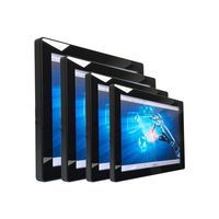 Personnalisation 15 pouces avant plat ip65 cadre industriel LCD panneau écran moniteur affichage avec interface VGA HDMI DVI 1024*768