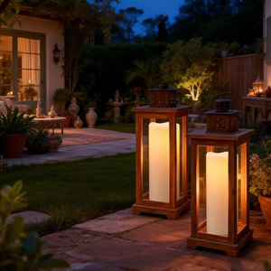 Flickering Flameless Waterproof Windproof <b>Battery</b> <b>Operated</b> Pillar LED Candle with Remote Timer for Outdoor <b>Lanterns</b> Indoor Decor - Product Image 5