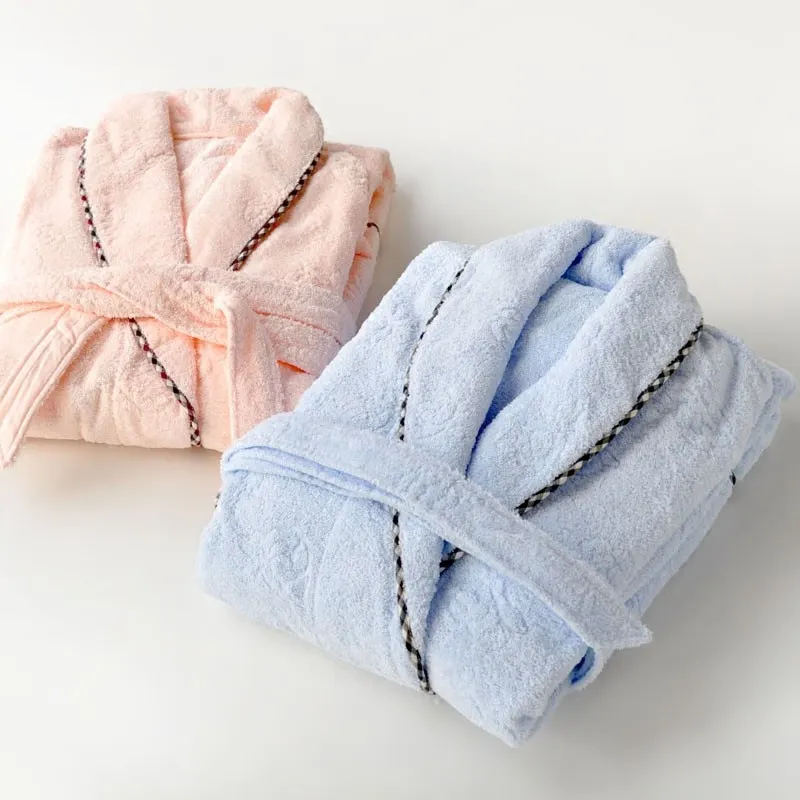 Dễ Thương Áo Choàng Tắm 100% Cotton Ngủ Sang Trọng Jacquard Quần Áo Ngủ Áo Choàng Tắm Thoải Mái Chất Lượng Tốt Nhất Áo Choàng Tắm Phụ Nữ