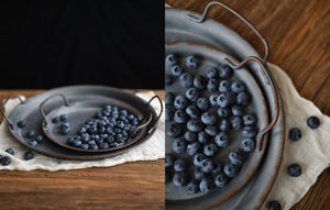 <span class=keywords><strong>Plateau</strong></span> rond en métal léger fait à la main de style ancien <span class=keywords><strong>avec</strong></span> poignée, style rétro pour la maison et le stockage de la photographie - Product Image 4